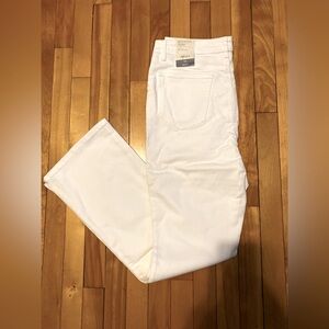 White High Rise Bootcut Jeans